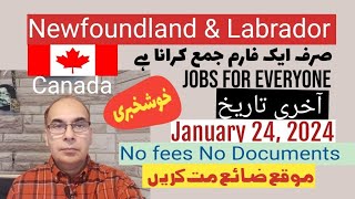 Job opportunities Canada 2024  Immigration virtual fair 2024 Newfoundland and Labrador Canada [upl. by Pang678]