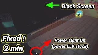 how to fix laptop black screen problem hp  Power LED On ⚡ blank Screen Fixed [upl. by Lorrayne]