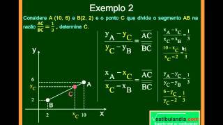 Matemática  Aula 53  Geometria Analítica  Razão de Secção  Parte 1 [upl. by Wehhtam]