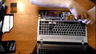 Разборка и чистка  Disassembling and Cleaning Acer V3551 V3571 V3531 V3551G V3571G V3531G [upl. by Tatman405]