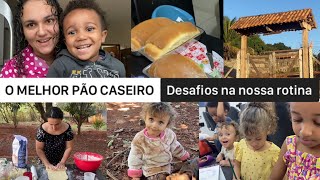 FIZEMOS PÃO CASEIRO NA CHÁCARA  Estamos atribulados com a CASA ALUGADA  ROTINA COM 4 filhos [upl. by Eisnyl683]