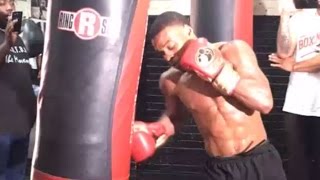 ERROL SPENCE A MACHINE ON THE HEAVY BAG DISPLAYS POWER amp ACCURACY AHEAD OF KELL BROOK CLASH [upl. by Yzeerb477]