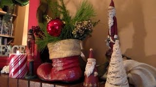 How I Decorated my Holiday Mantel 2015 [upl. by Aissatsan]