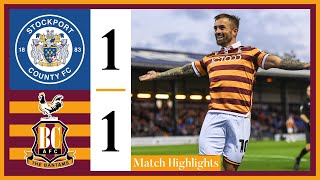 MATCH HIGHLIGHTS Stockport County v Bradford City [upl. by Eatnuahs366]