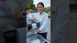 snow maker machine  snowflake ice cream  shaved ice cream  rolling ice cream  cutting ice cream [upl. by Llenrev]