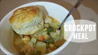 EASY CROCKPOT CHICKEN POT PIE RECIPE  Cook With Me [upl. by Luana]