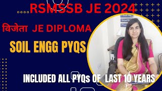 RSMSSB JE Diploma Soil All PYQS rsmssbjecivil rsmssbjen [upl. by Anyaj]