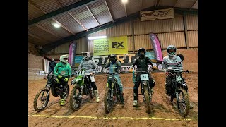 Electric Motocross Race  EXGB British Indoor Electric Cross Championship Rounds 1 amp 2 Highlights [upl. by Aicilegna]