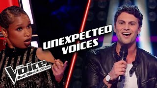 SURPRISING VOICES in the Blind Auditions  The Voice Best Blind Auditions [upl. by Alemac443]