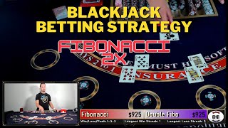 Fibonacci 2x  BlackJack Betting Strategy [upl. by Ecnesse]