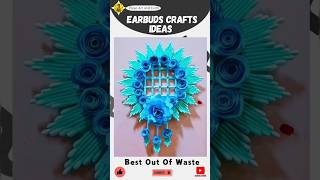 Earbuds Craft Ideas  Best out of waste  Paper Craft  diy wallhangingcraft craft decoration [upl. by Richardson]