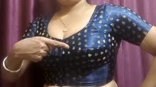 Blouse design kitna achha se fiting howa hai blouse ki Double katori blouse stitching [upl. by Aissert478]