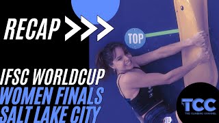 WATCH Recap Women Boulder Finals  Salt Lake City  IFSC Worldcup 2023 [upl. by Clement45]