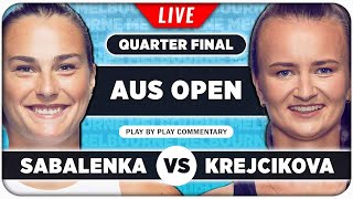 SABALENKA vs KREJCIKOVA • Australian Open 2024 QF • LIVE Tennis PlaybyPlay Stream [upl. by Galatea]