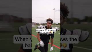 When your QB throws the ball too hard‼️🤦🏽 footballshorts nfl americanfootball [upl. by Herzberg]