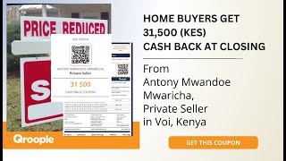 Home buyers get 31500 KES cash back from Antony Mwandoe Mwaricha in Voi Kenya [upl. by Ardnuahsal123]