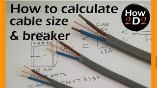 Cable size Circuit breaker amp size How to calculate What cable [upl. by Yntruoc]