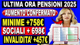 PENSIONI DICEMBRE 2025 👉 6 NOVITÀ IN ARRIVO CON LULTIMO PAGAMENTO ✅ Tabelle aumenti [upl. by Itsirhc]