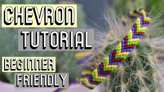 CHEVRON BRACELET TUTORIAL CC  Beginner Friendly [upl. by Marys]