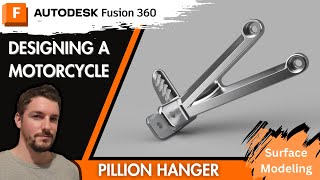 Motorcycle Pillion Hanger Design Part 1 Surface Modeling in Fusion360 [upl. by Babita]