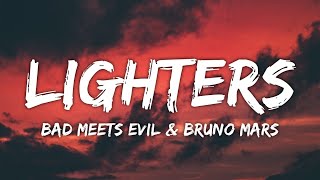 Bad Meets Evil amp Bruno Mars  Lighters Lyrics [upl. by Llemij]