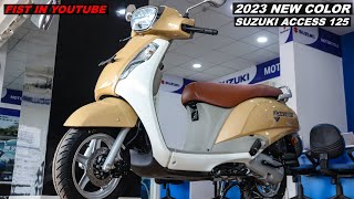 Finally 2023 Suzuki Access 125 RC Icebeige Color WalkRound Review👌With All New Features☑️Access 125 [upl. by Valer]