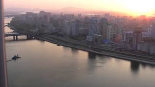 Pyongyang Skyline From The Yanggakdo Hotel [upl. by Nerol]