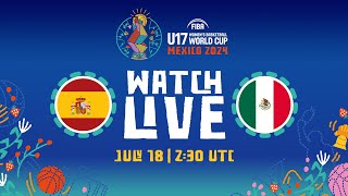 Round of 16  Spain v Mexico  Full Basketball Game  FIBA U17 Womens Basketball World Cup 2024 [upl. by Heyer]