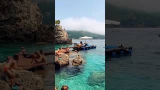 🌊🌞 La Grotta Bar Corfu  Greece 🇬🇷 corfu greece beachbar [upl. by Amalburga]