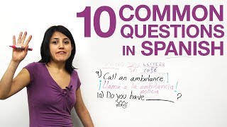 10 common questions in Spanish [upl. by Melc797]