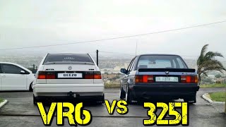 Bmw E30 325i vs Jetta mk3 Vr6 [upl. by Ainaled]