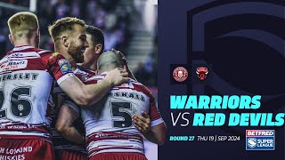 Highlights  Wigan Warriors v Salford Red Devils  2024 Betfred Super League  Round 27 [upl. by Araccot782]