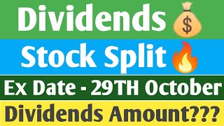 Dividends Stock Split  Ex  Date  29TH October  Best October Dividends Stock Split Analysis [upl. by Iteerp]