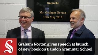 Graham Norton gives speech at launch of new book on Bandon Grammar School [upl. by Hugo]