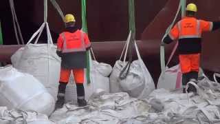 unloading CALUMEX bigbags bulk panamax vessel [upl. by Lannie]