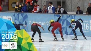 Short Track 500m  Yize Zang CHN wins Ladies gold  Lillehammer 2016 Youth Olympic Games [upl. by Einhapets]