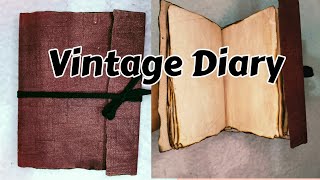 vintage Diary Diy  vintage Diary tutorial  easy and simple craft ideas [upl. by Brewer]