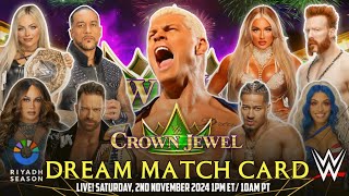 WWE Crown Jewel 2024  Dream Match Card  Boom Wrestling [upl. by Wallis]