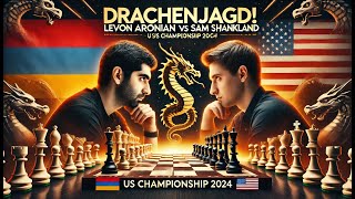 Drachenjagd Levon Aronian – Sam Shankland  USMeisterschaft 2024  Schach [upl. by Akilam420]