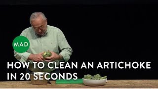 How to Clean an Artichoke in 20 Seconds  Pierre Koffmann [upl. by Oeram]