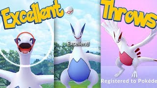 LUGIA Excellent Throws EVERY TIME How To Excellent Throws When Catching LUGIA  Pokémon Go [upl. by Haizek]