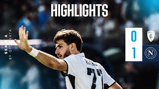 Highlights  Empoli  Napoli 01  Serie A  8ª giornata [upl. by Enale]