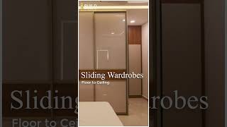 Sliding wardrobes is their contemporary aesthetic  i Build Interiors [upl. by Elatnahc]