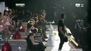 MAMA 2010 Taeyang Kiss Dara from 2NE1 HD YouTube flv [upl. by Benson433]