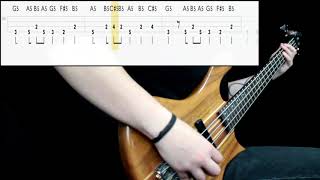 Metallica  One Bass Only Play Along Tabs In Video [upl. by Jordain]