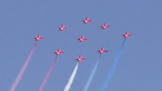 Brilliant Red Arrows Display  Wales Airshow 2024 [upl. by Ziza]