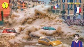 Europe Right NOW⚠️ Entire Cities Underwater Huge Floods In France [upl. by Ragas]