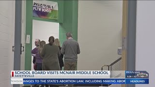 Fayetteville school board tours McNair middle school [upl. by Atiugal]