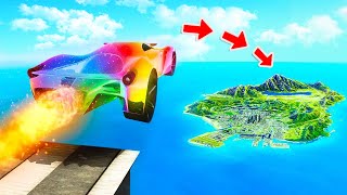 REGENBOGEN SPORTWAGEN AUTOS SPRINGEN über die STADT in GTA 5 [upl. by Cianca605]