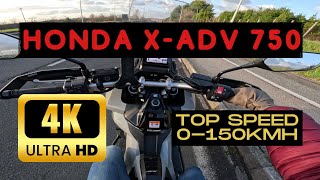 HONDA XADV 750 23  TOP SPEED 0150  MANUAL MODE [upl. by Eilime]